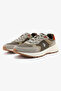 Men's Khaki Low-Top Canvas Sneakers - Iconic Branding for a Clean Look - 4