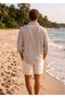 Iron-Free, Lightweight Do Textured Fine Stripe Dress Shirt for Men in Drapey Sizes, Summer Style - 2
