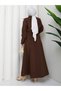 Sleeve and Waist Detailed Jacket & Skirt Hijab Set Rc9027 - 9