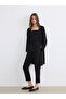 Lcw Studios Black Elastic Waist Carrot Cut Women's Trousers