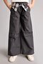 100% Cotton Baggy Fit Poplin Trousers for Girls H1951A826Sm - 4