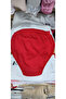 Women's 6-Pack Red Cotton Piece Rib Knit Panties Stretchy and Comfortable Daily Underwear 106 - 3