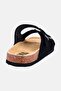 Men Brand Logo Adjustable Slip On Sandals, Black - 4