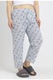 Large Size Cotton Pack Thin Breathable Fabric Heart Detail Pajama Bottoms - 3