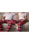 100% Cotton Combed Single Jersey Double Set of 2 Women's and Men's Pajama Bottoms - 6