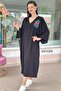 Button-Front Floral Embroidered Viscose Dress 6Y039 - 3