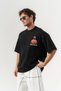Tupac Patch and Embroidery Detailed Crew Neck Oversized T-Shirt - 6