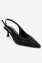 Thea Black Stone Women's Heeled Shoes - 3