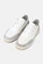 Men's White Genuine Natural Leather Eva Sole Sneaker Lace-Up Shoes - 2