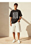 Men Regular Fit Crew Neck Short Sleeves Embroidered T-shirt - 3