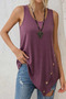 Women's Crew Neck Asymmetrical Cut Detailed Viscose Blouse - 3