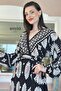 Double-Breasted Collar and Sleeve Elastic Dress 6Y033 - 4