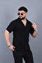 Men's Mars Crepe Fabric Short Sleeve Open Collar Summer Shirt - 2