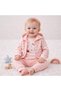 Babyim 100% Cotton Baby Girl Elephant Patterned Hooded 3-Piece Set