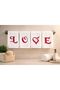 Love Embroidered 4-Piece Hand Towel Set 30X50 Decorative Towels - 7