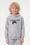 Kangaroo Pocket Hooded Printed Detailed Boys' Sweatshirt - 2