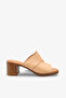Lola Women's Genuine Leather Accessory Heels Slipper - Nude