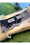 Hadley Handmade Dual Tone Nubuck Leather Accessory - Asymmetrical Style with Contrasting Materials - 2