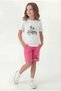 Round Neck Summer Print Detailed Capri Girls' Top and Bottom Set - 4