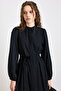 Skirt Flared Self-Adjusting Patterned Dress Black 9443-E - 2