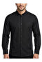 Black Men's Linen Shirt - 100% Cotton Buttons Slim Fit Button Collar