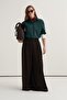 Women's Poplin Contrast Cuffed Shirt Emerald
