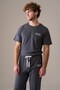 Men's Short Sleeve 100% Cotton Pajama Set Anthracite - 4