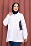 Alin Waist Adjustable Buttoned Shirt White - 2