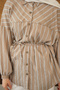 Women's Striped Detailed Casual Shirt Mink - 6
