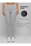 Rib Knit Knitted Corded Fabric High Waist Shaping / Sculpting Gray Leggings No Show Matte Fabric - 4