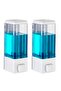 Wall Mounted Manual Liquid Soap Dispenser Adhesive and Screw Mounting Non-Spill Soap Dispenser