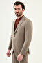 Straight Slim Fit Mono Collar Trousers Belt Buckled Men's Suit Mink - 45435.26Y - 5