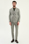 Striped Slim Fit Wide Collar Double-Breasted Men's Jacket Khaki - 41490.26Y - 3