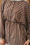Women's Striped Detailed Casual Shirt Bitter Brown - 6