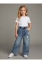 Girl's Wide-Leg Jeans with Heart and Flower Detail - 4