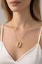 Gold Color Bubble Necklace with Steel Chain and Letter D - 2