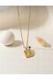 Vintage Y Letter Necklace with Steel Evil Eye Beads
