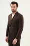 Straight Slim Fit Wide Collar Double-Breasted Pants Elastic Waist Men's Suit Brown - 45436.26Y - 6