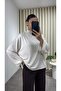 Mock Neck Oversized Drapey Blouse - 4