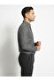 Men's Gray Linen Cotton Button Collar Casual Shirt - 2