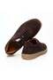 Brown Lace-Up Genuine Leather Suede Men's Shoes - 2
