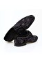 Black Color Genuine Leather Leather Müş Embroidered Men's Shoes - 2