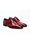 Red Color Lace-Up Genuine Leather Men's Shoes