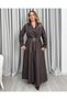 Merlin Denim Dress Brown