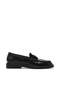 Adison Solid Black Loafers