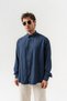 Corelino Basic Long Sleeve Linen Fabric Oversized Shirt - 5