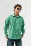 Line Pocket Pocket Detail Striped Oversized Long Sleeve Shirt