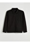 Lcw Vision Black Polo Neck Men's Zip-Up Sweatshirt - 4