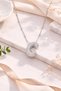 Silver Color Bubble Necklace with Steel Chain and Zircon Stone C Letter