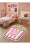 Non-Slip Sole Asymmetrical Pattern Machine Made Washable Young Girl's Room Rug 100X200 - 2